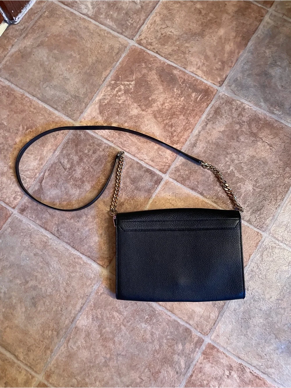 kate spade Black Crossbody with White Geometric Embroidery